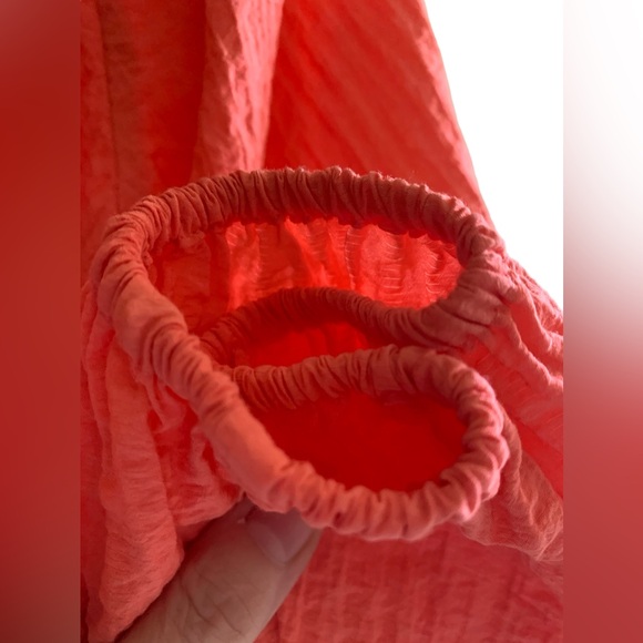 LANE BRYANT Coral Melon Orange Tie-Front Over piece Shrug Crop Plus Size 18/20 - Picture 13 of 15